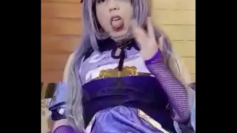 CD Trans Keqing solo touch herself